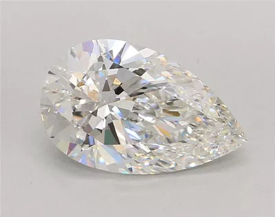 3.04ct F VVS2 Rare Carat Ideal Cut Pear Lab Grown Diamond