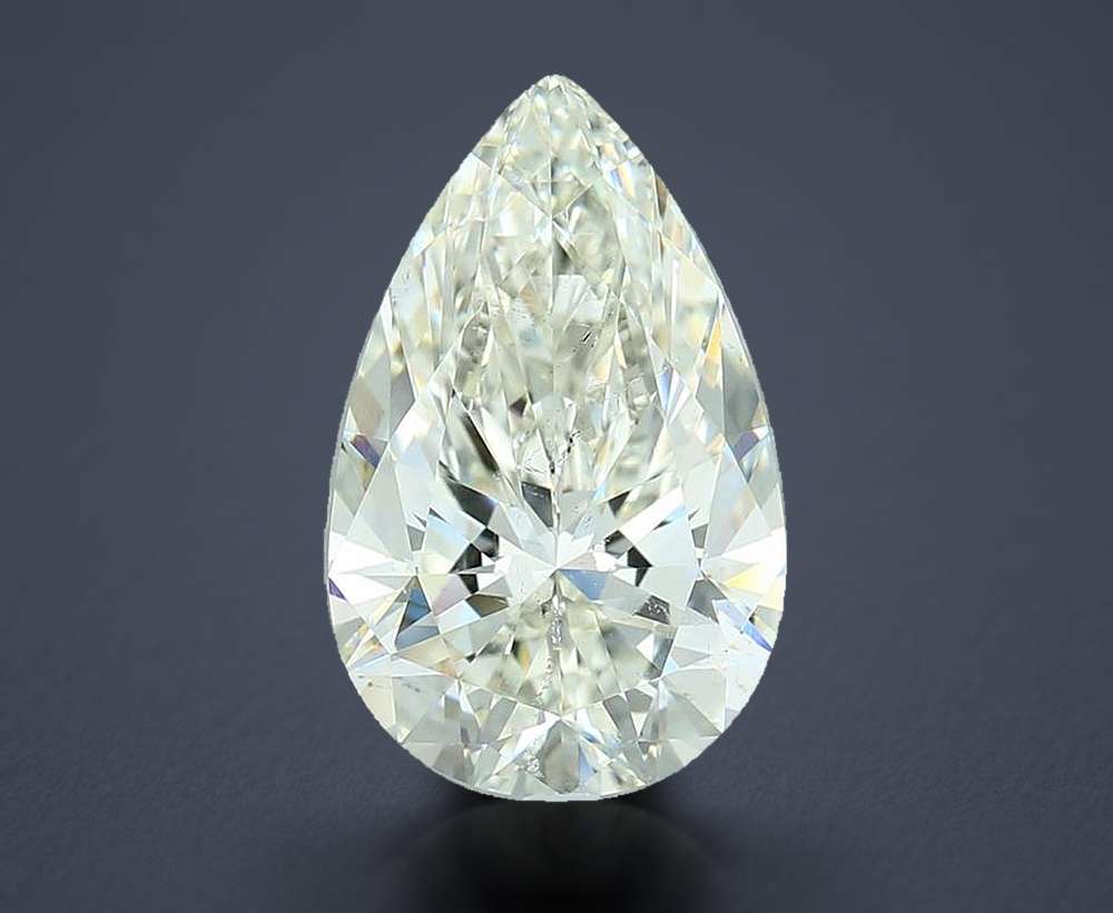 4.04ct J SI2 Rare Carat Ideal Cut Pear Diamond