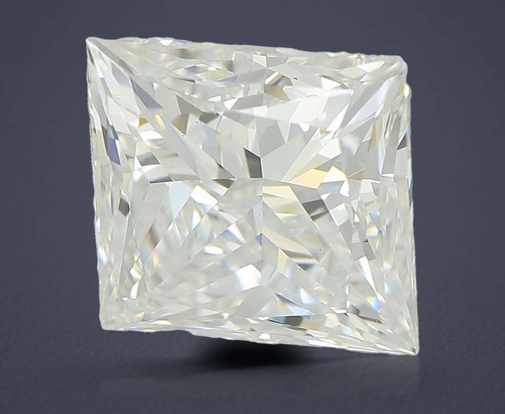 3.08ct E VS1 Rare Carat Ideal Cut Princess Lab Grown Diamond