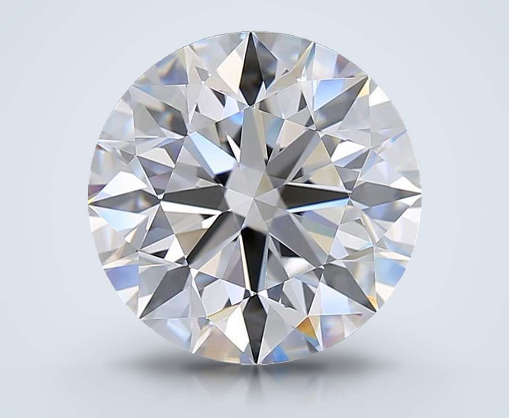 5.01ct D VVS1 Rare Carat Ideal Cut Round Diamond