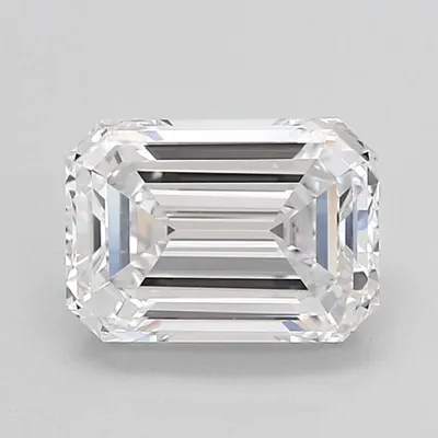 2.10ct D VVS1 Rare Carat Ideal Cut Emerald Lab Grown Diamond