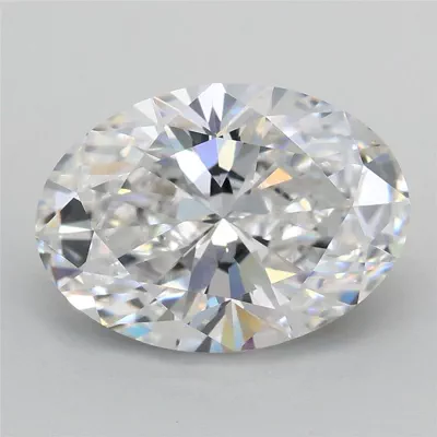 3.04ct D VVS2 Rare Carat Ideal Cut Oval Lab Grown Diamond