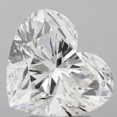 4.53ct F VS2 Rare Carat Ideal Cut Heart Lab Grown Diamond