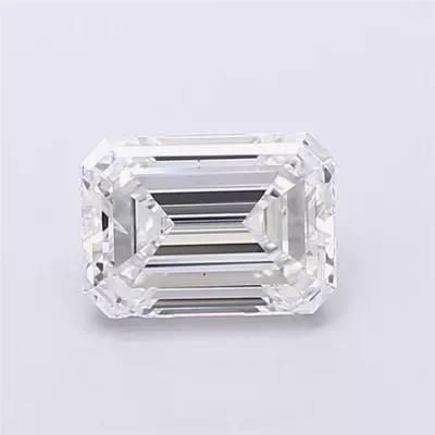 2.02ct D SI2 Rare Carat Ideal Cut Emerald Lab Grown Diamond