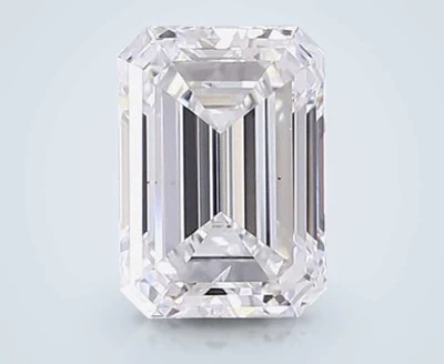 2.02ct D SI2 Rare Carat Ideal Cut Emerald Lab Grown Diamond