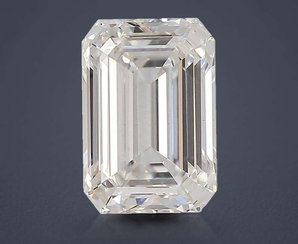 3.01ct F VS1 Rare Carat Ideal Cut Emerald Lab Grown Diamond