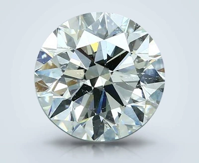 5.01ct K SI2 Rare Carat Ideal Cut Round Diamond