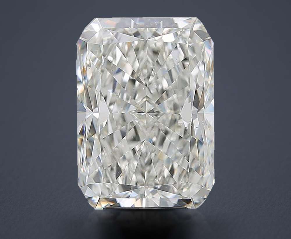 7.02ct J SI1 Rare Carat Ideal Cut Radiant Diamond