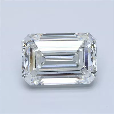 5.38ct F VS2 Rare Carat Ideal Cut Emerald Lab Grown Diamond
