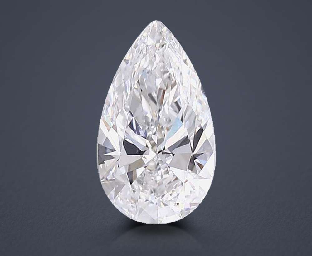 2.41ct E VS1 Rare Carat Ideal Cut Pear Lab Grown Diamond