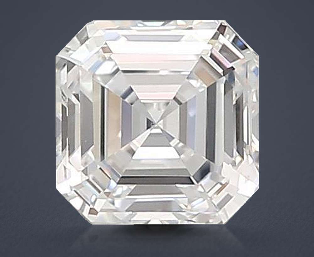 1.03ct D VS2 Rare Carat Ideal Cut Asscher Lab Grown Diamond