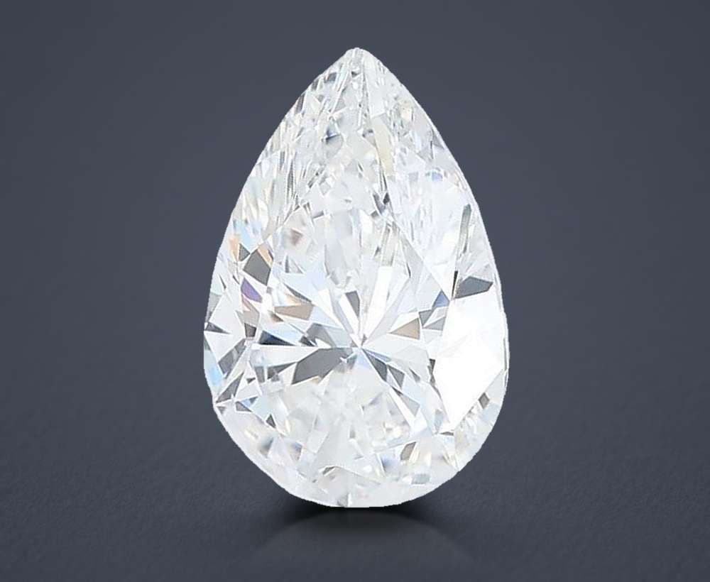 1.58ct D VVS2 Rare Carat Ideal Cut Pear Lab Grown Diamond