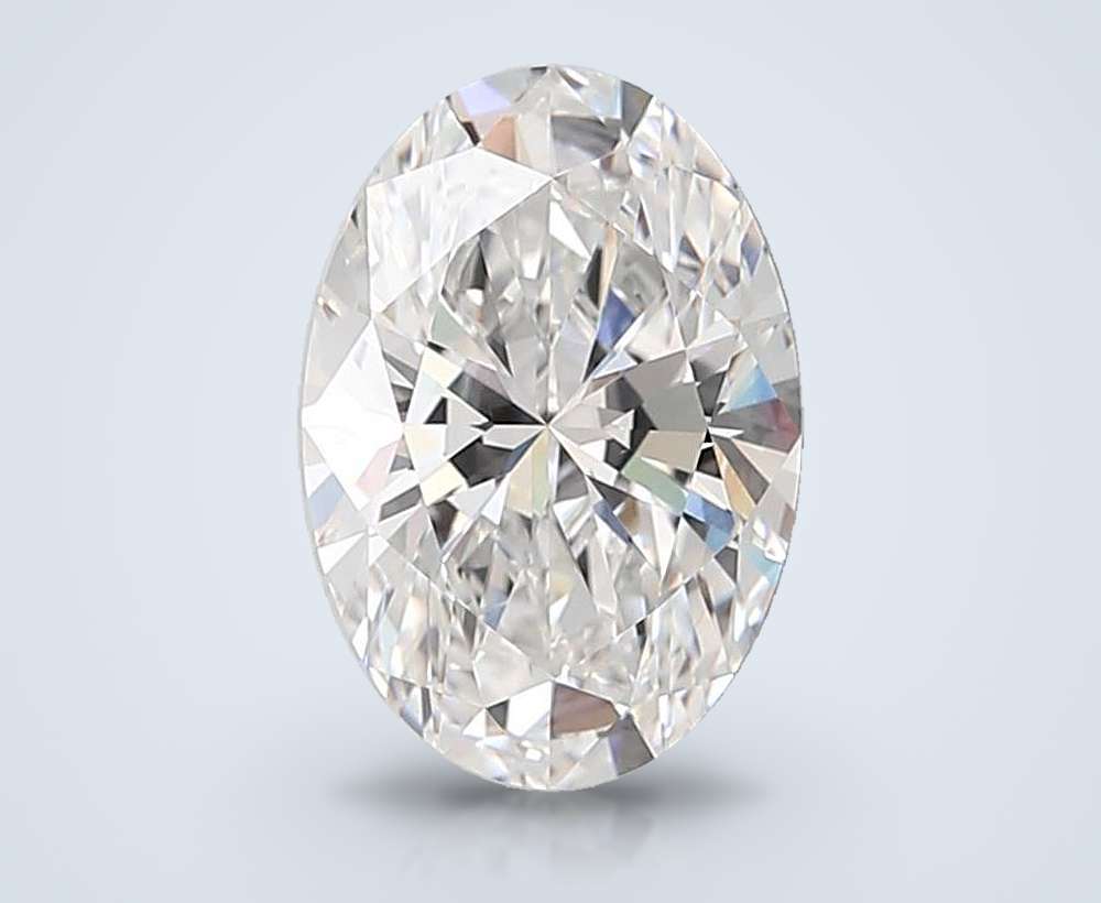 4.57ct E VVS2 Rare Carat Ideal Cut Oval Lab Grown Diamond