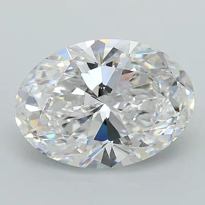 3.31ct D VVS2 Rare Carat Ideal Cut Oval Lab Grown Diamond