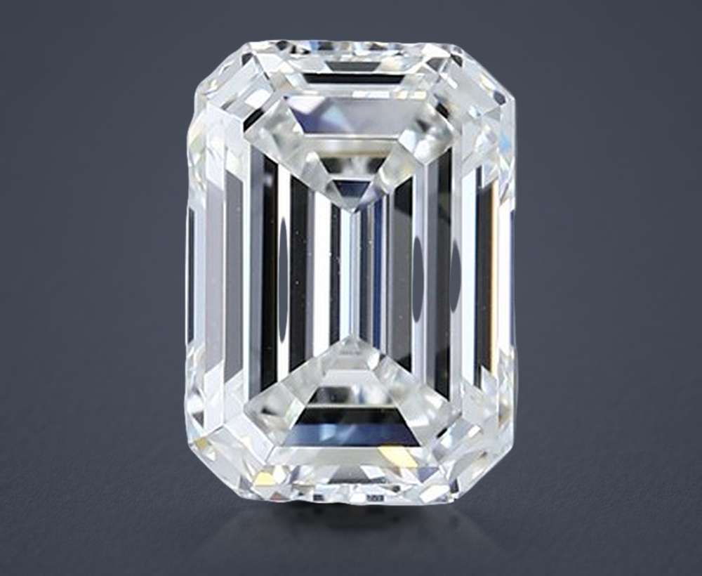 3.21ct F VS1 Rare Carat Ideal Cut Emerald Diamond