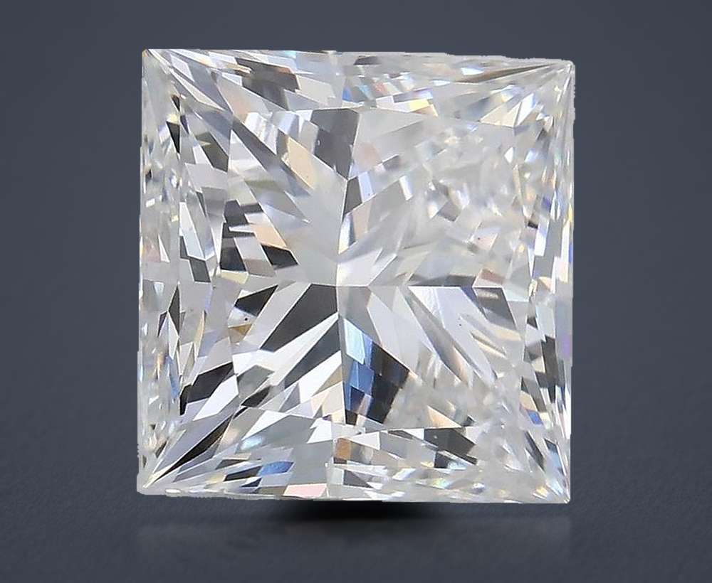 4.00ct E VS1 Rare Carat Ideal Cut Princess Lab Grown Diamond