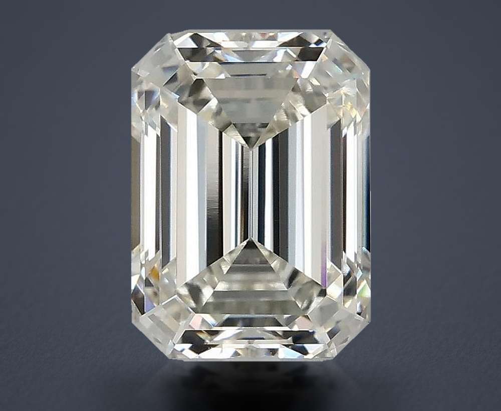 3.04ct H VS2 Rare Carat Ideal Cut Emerald Lab Grown Diamond