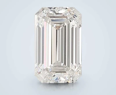 4.08ct F VVS2 Rare Carat Ideal Cut Emerald Lab Grown Diamond