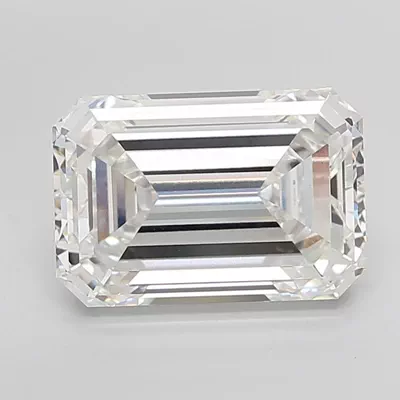 11.10ct F VVS2 Rare Carat Ideal Cut Emerald Lab Grown Diamond
