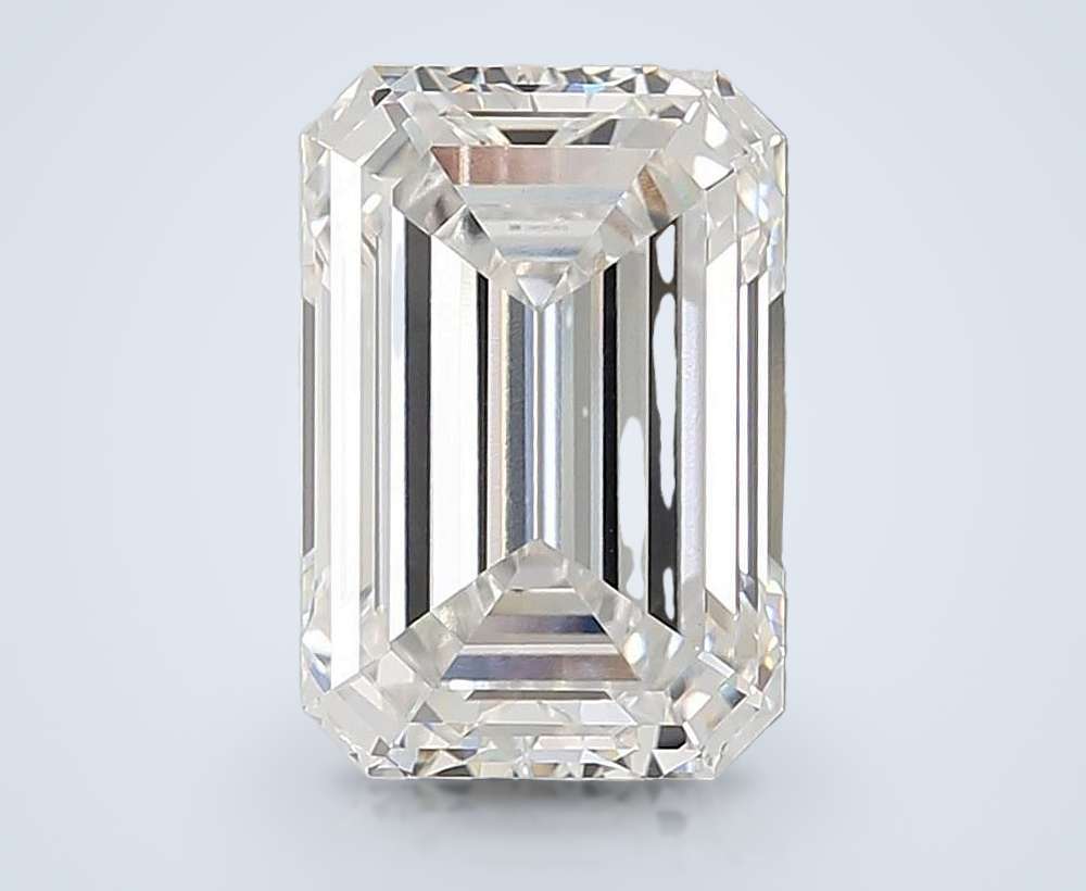 11.10ct F VVS2 Rare Carat Ideal Cut Emerald Lab Grown Diamond