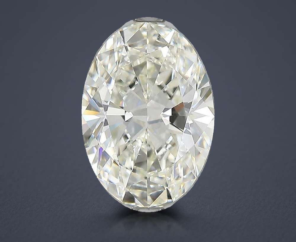 3.02ct K SI1 Rare Carat Ideal Cut Oval Diamond
