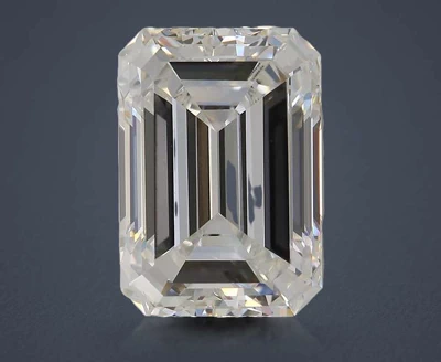 6.09ct F VS1 Rare Carat Ideal Cut Emerald Lab Grown Diamond