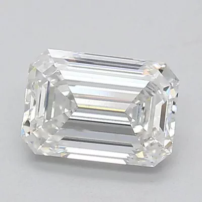1.55ct F VS2 Rare Carat Ideal Cut Emerald Lab Grown Diamond