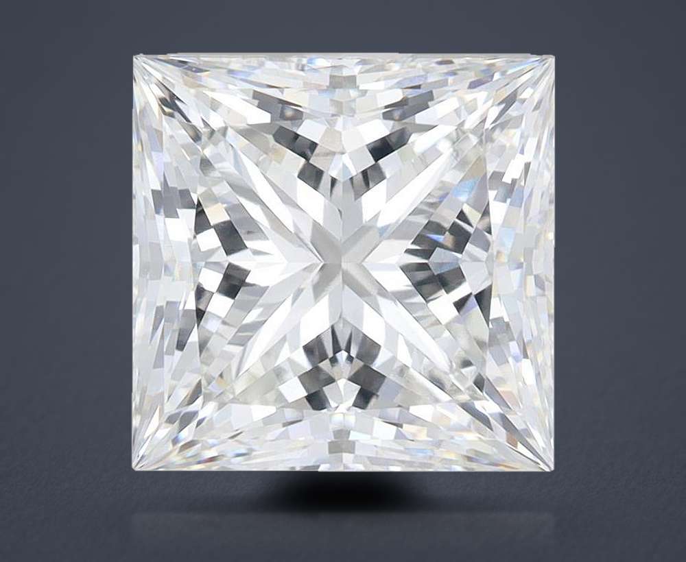 6.10ct G VVS2 Rare Carat Ideal Cut Princess Lab Grown Diamond
