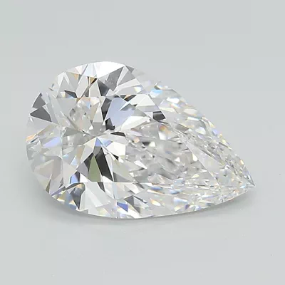 2.77ct E VVS2 Rare Carat Ideal Cut Pear Lab Grown Diamond