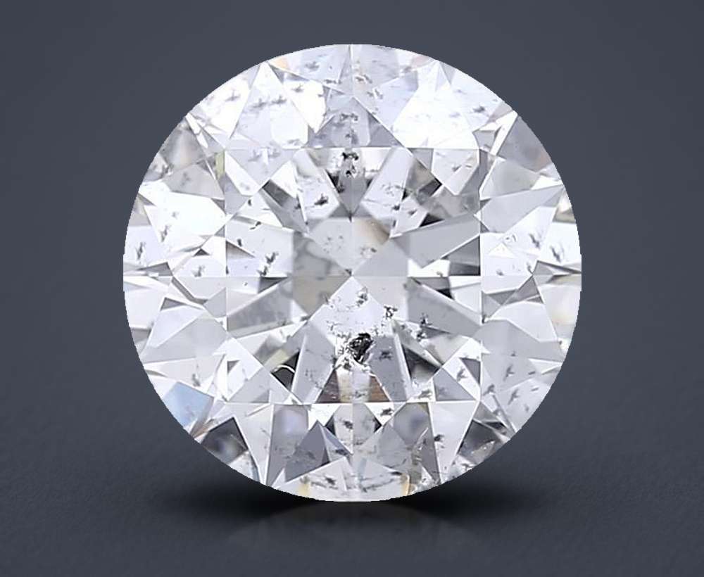 3.03ct H SI2 Rare Carat Ideal Cut Round Diamond