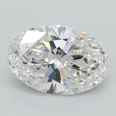 3.04ct E VVS2 Rare Carat Ideal Cut Oval Lab Grown Diamond