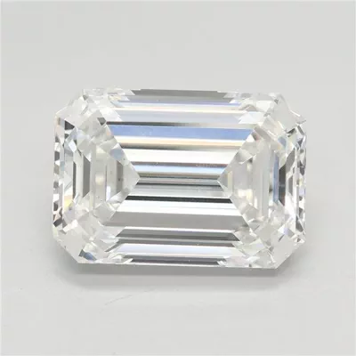 4.09ct F VS1 Rare Carat Ideal Cut Emerald Lab Grown Diamond