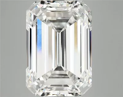 12.43ct F VVS2 Rare Carat Ideal Cut Emerald Lab Grown Diamond