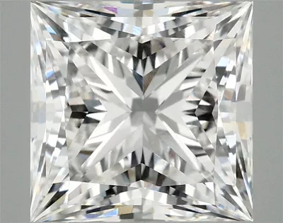 5.09ct F VS1 Rare Carat Ideal Cut Princess Lab Grown Diamond