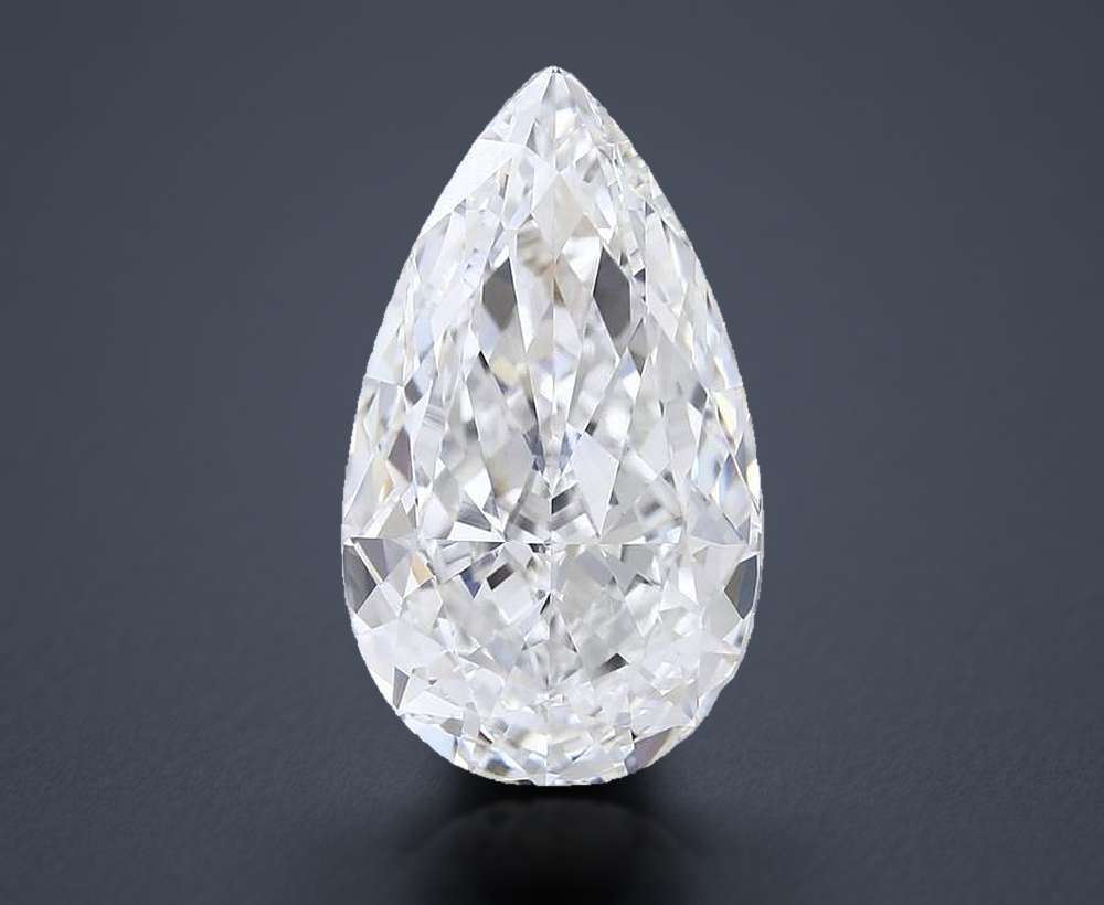 21.09ct F VVS2 Rare Carat Ideal Cut Pear Lab Grown Diamond