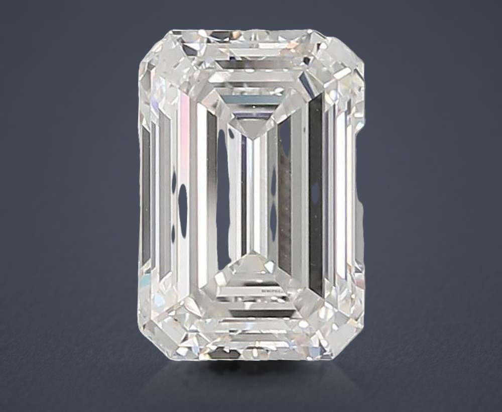 5.71ct F VS1 Rare Carat Ideal Cut Emerald Lab Grown Diamond