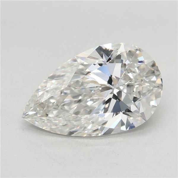 3.06ct F VS1 Rare Carat Ideal Cut Pear Lab Grown Diamond