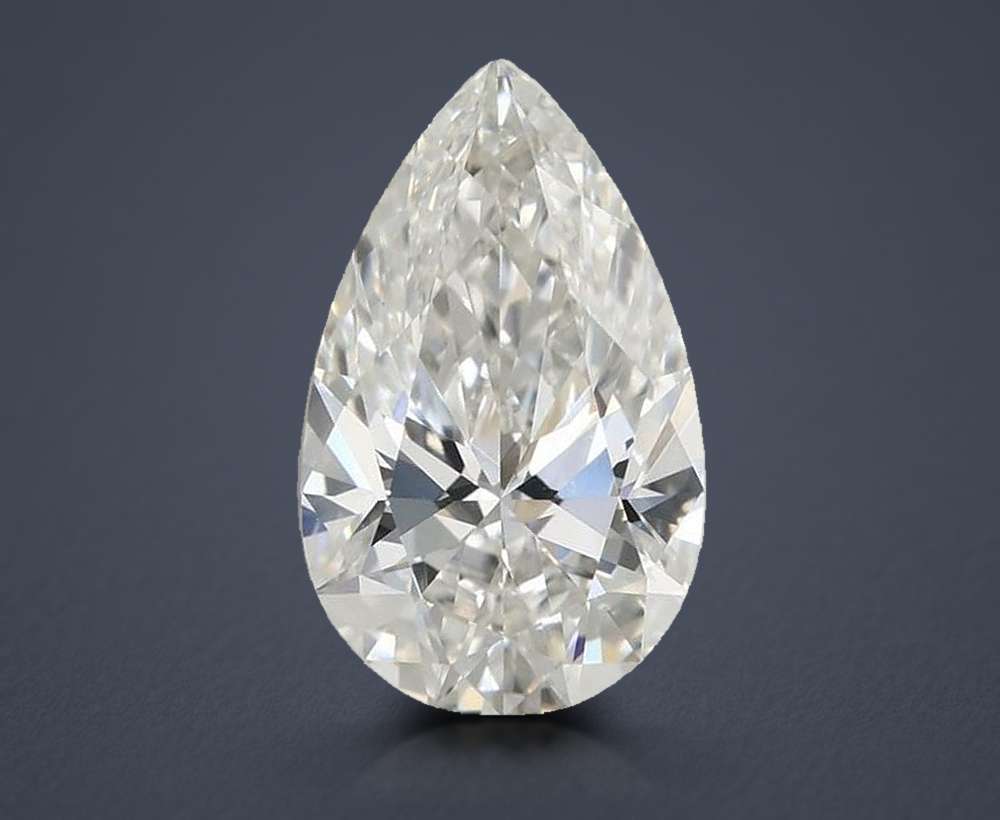 3.06ct F VS1 Rare Carat Ideal Cut Pear Lab Grown Diamond