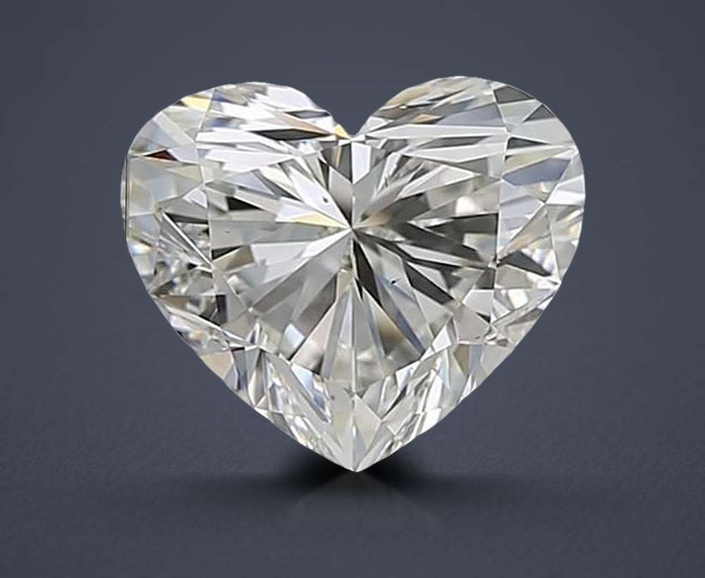 2.60ct G VS2 Rare Carat Ideal Cut Heart Diamond