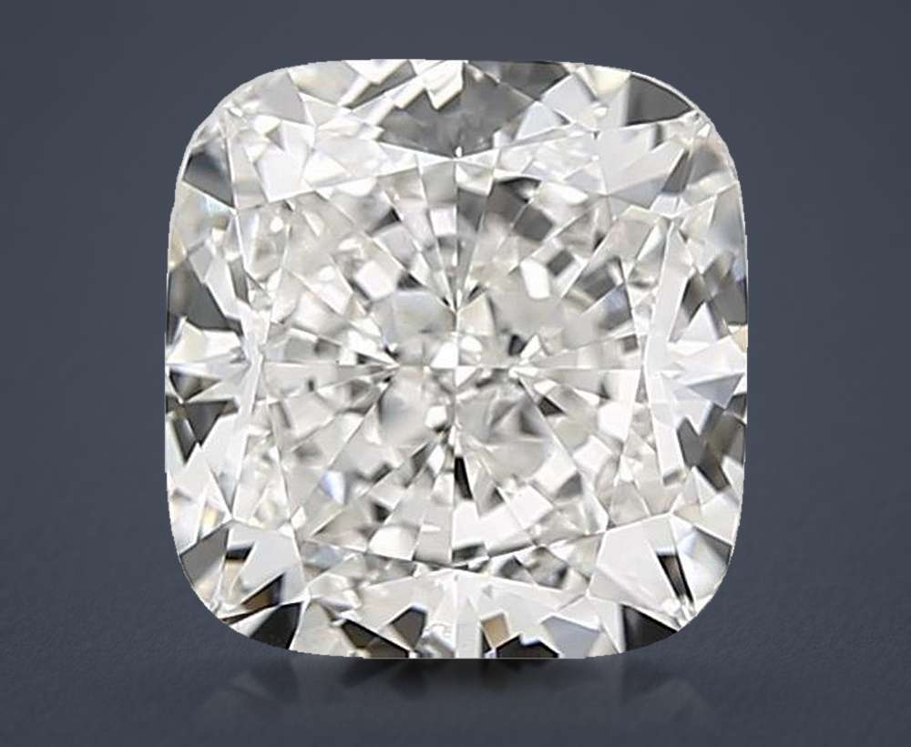 3.02ct F VVS2 Rare Carat Ideal Cut Cushion Lab Grown Diamond