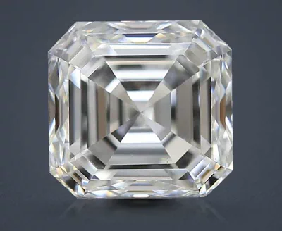 0.91ct H VS2 Rare Carat Ideal Cut Asscher Diamond