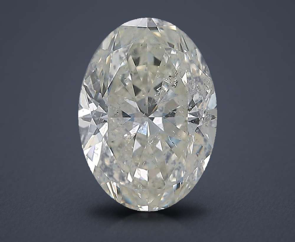 3.01ct I SI2 Rare Carat Ideal Cut Oval Diamond