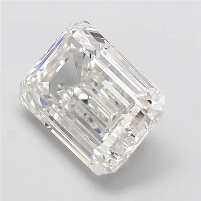 5.05ct F VS1 Rare Carat Ideal Cut Emerald Lab Grown Diamond