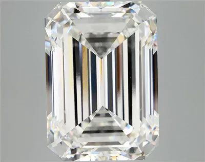 12.52ct F VVS2 Rare Carat Ideal Cut Emerald Lab Grown Diamond
