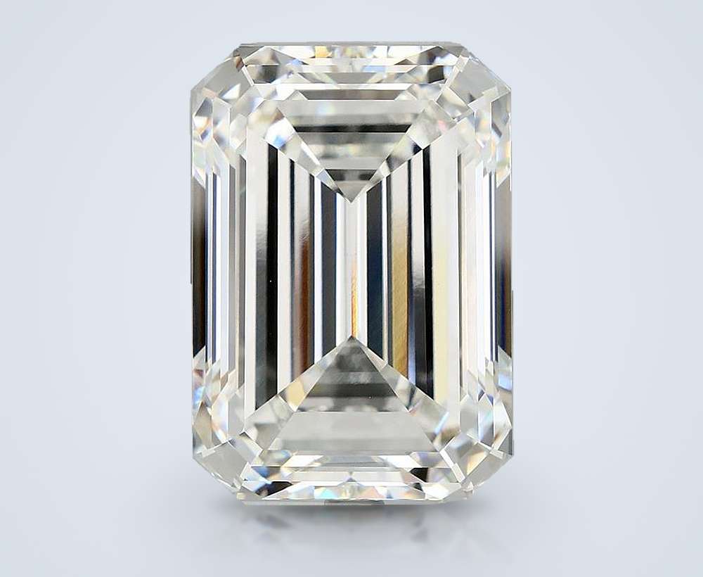 12.52ct F VVS2 Rare Carat Ideal Cut Emerald Lab Grown Diamond