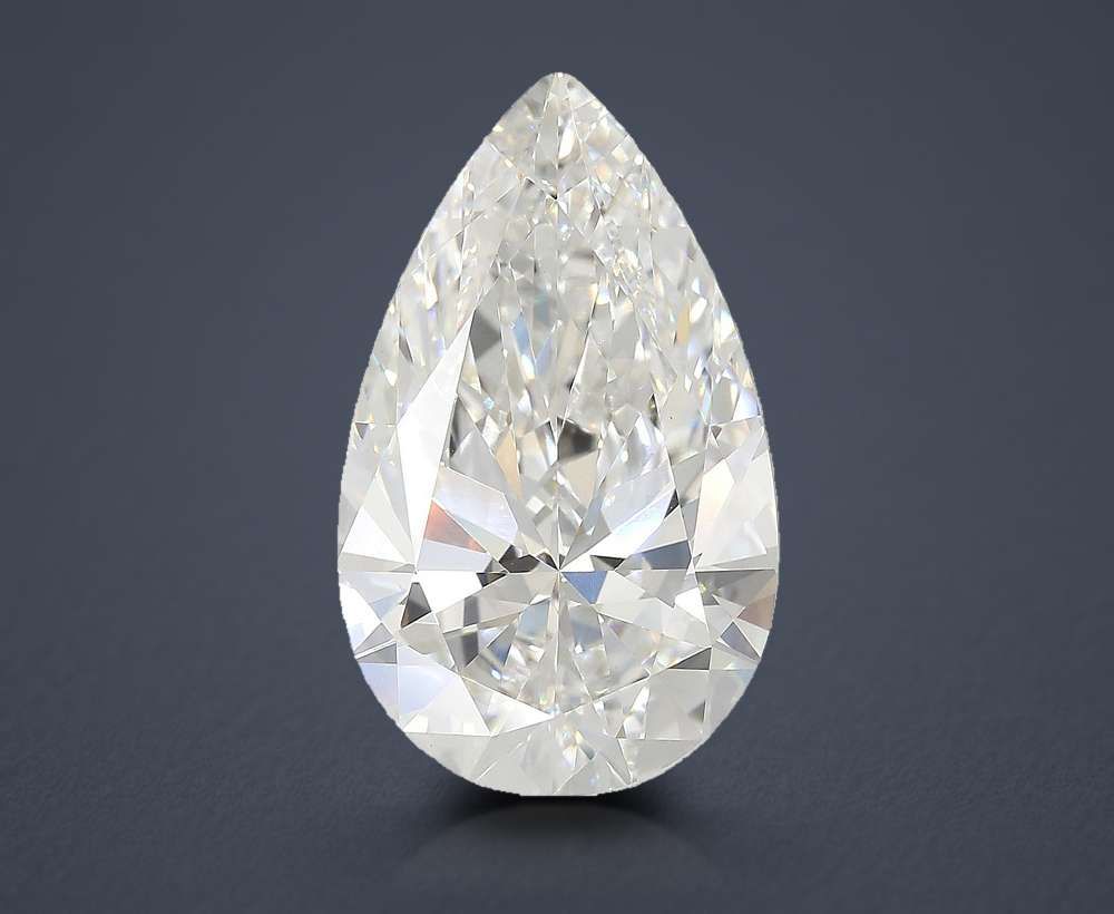 9.76ct F VVS2 Rare Carat Ideal Cut Pear Lab Grown Diamond