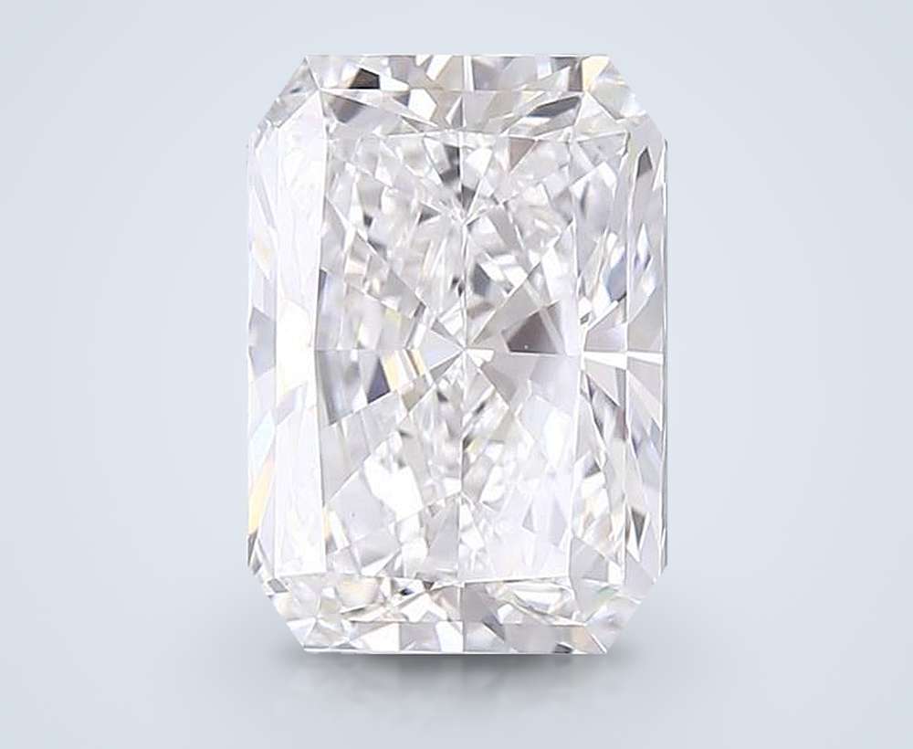5.19ct E VVS2 Rare Carat Ideal Cut Radiant Lab Grown Diamond