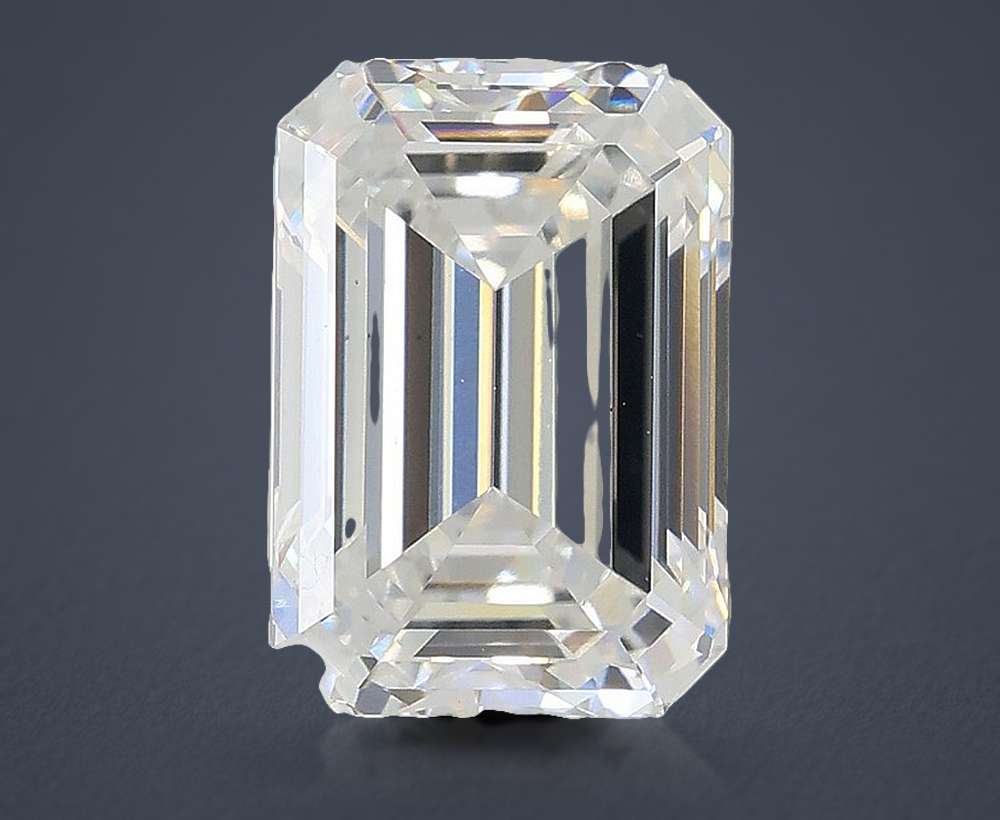 3.03ct E VS2 Rare Carat Ideal Cut Emerald Lab Grown Diamond