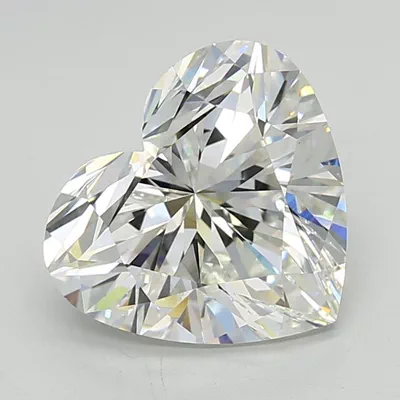 5.07ct F VVS2 Rare Carat Ideal Cut Heart Lab Grown Diamond