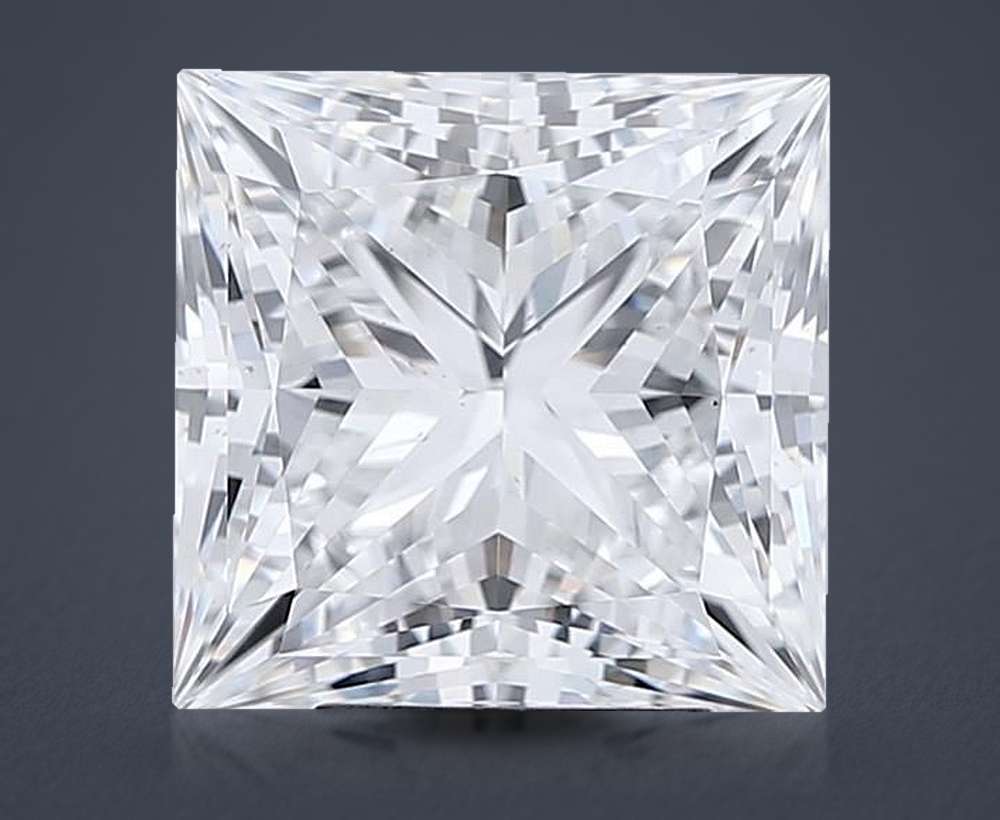 5.04ct E VS2 Rare Carat Ideal Cut Princess Lab Grown Diamond
